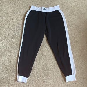 Nike white and black joggers